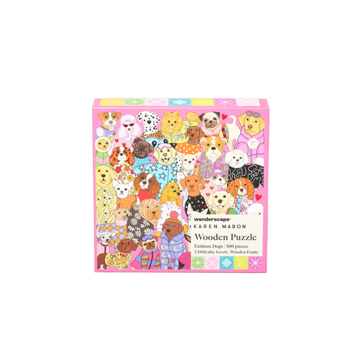Wooden Puzzle - Fashion Dog Breeds - Karen Mabon